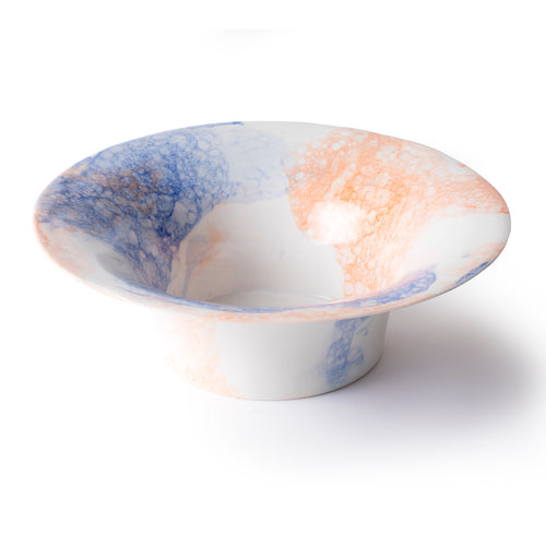 Bubble - Large Collector Bowl - Orange & blue